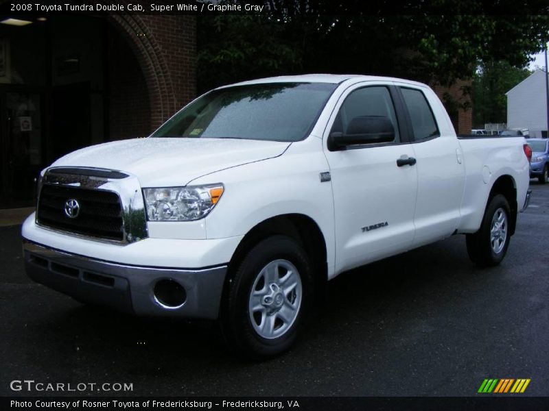 Super White / Graphite Gray 2008 Toyota Tundra Double Cab
