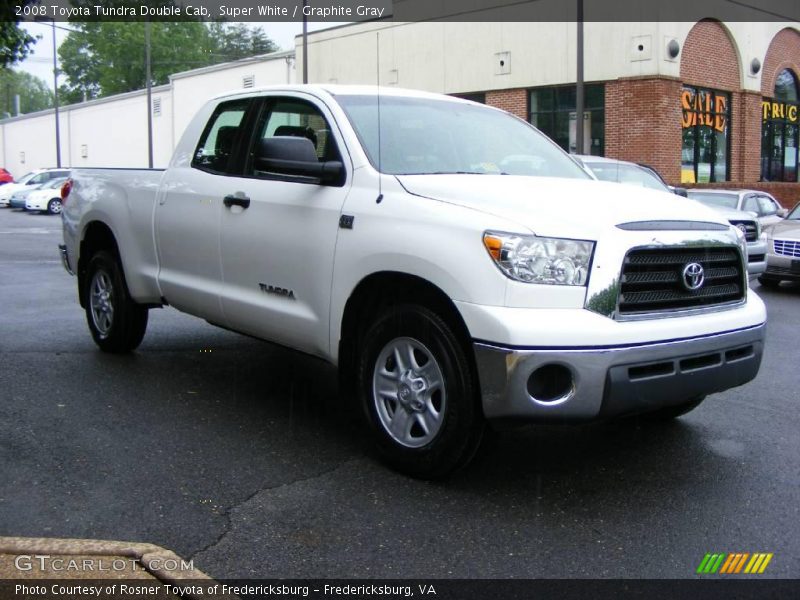 Super White / Graphite Gray 2008 Toyota Tundra Double Cab