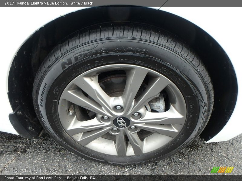 White / Black 2017 Hyundai Elantra Value Edition