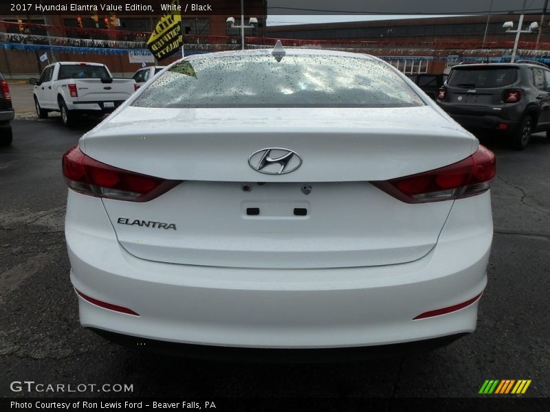 White / Black 2017 Hyundai Elantra Value Edition