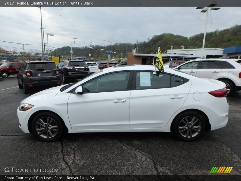 White / Black 2017 Hyundai Elantra Value Edition