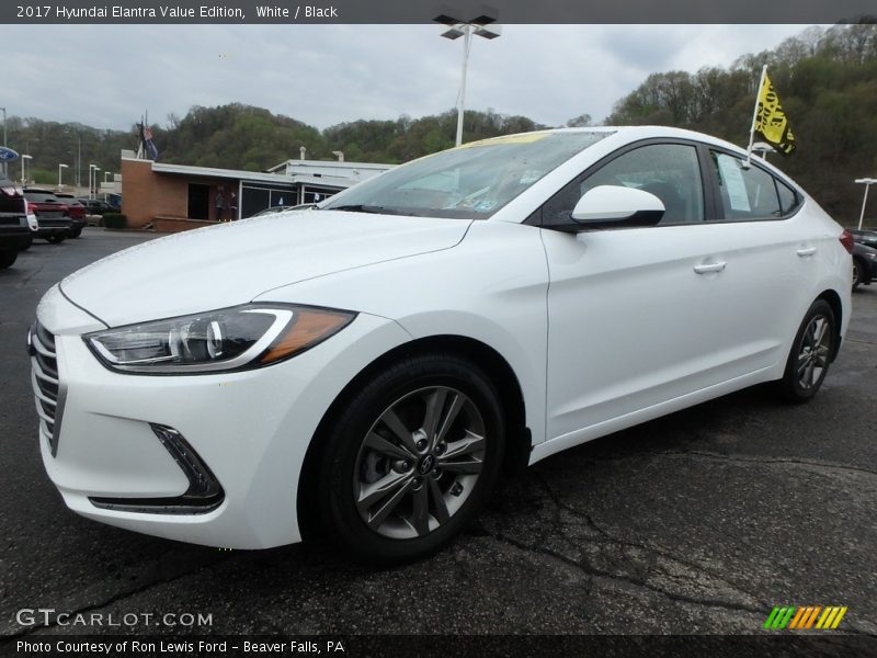 White / Black 2017 Hyundai Elantra Value Edition