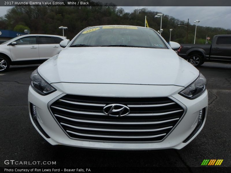 White / Black 2017 Hyundai Elantra Value Edition