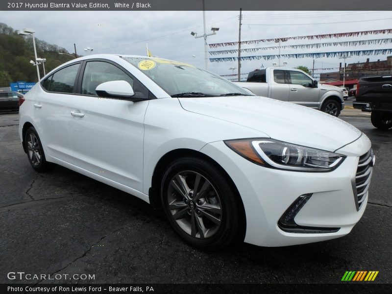 White / Black 2017 Hyundai Elantra Value Edition