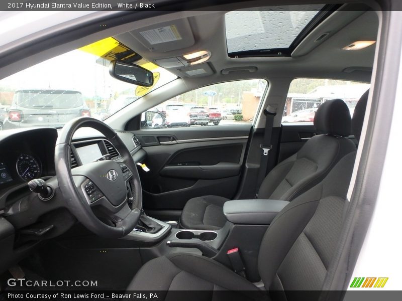 White / Black 2017 Hyundai Elantra Value Edition