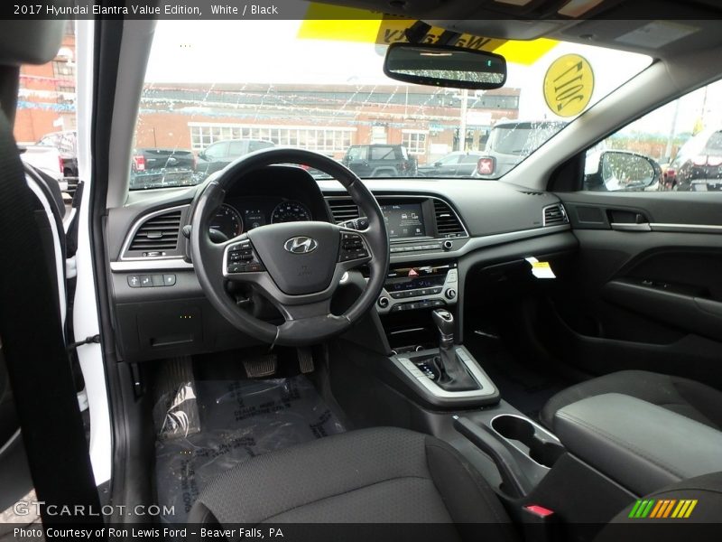 White / Black 2017 Hyundai Elantra Value Edition