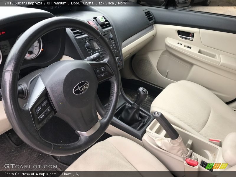 Crystal Black Silica / Ivory 2013 Subaru Impreza 2.0i Premium 5 Door