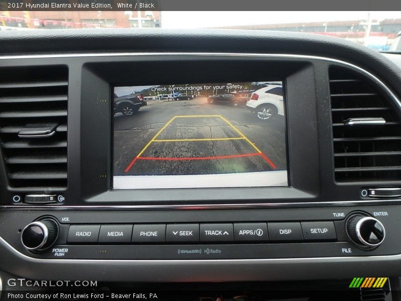 White / Black 2017 Hyundai Elantra Value Edition