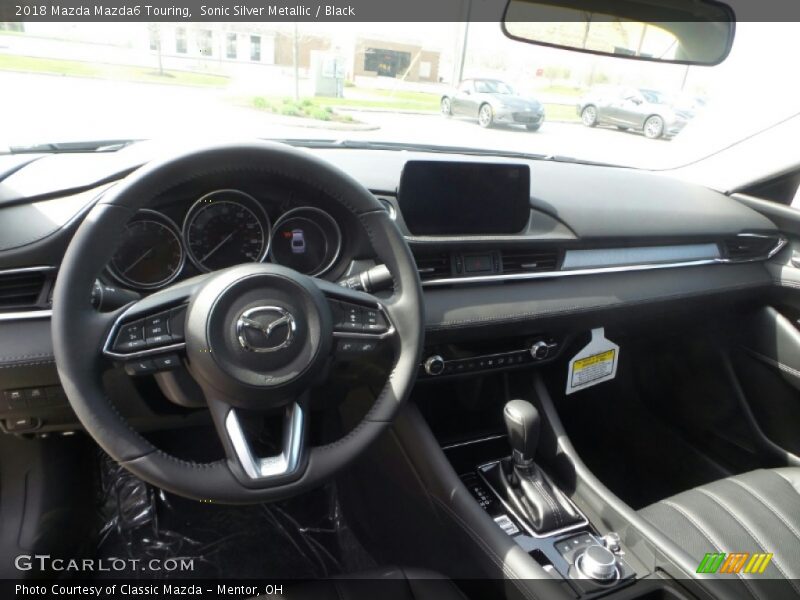 Sonic Silver Metallic / Black 2018 Mazda Mazda6 Touring