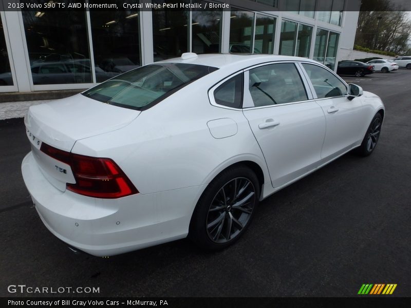 Crystal White Pearl Metallic / Blonde 2018 Volvo S90 T5 AWD Momentum