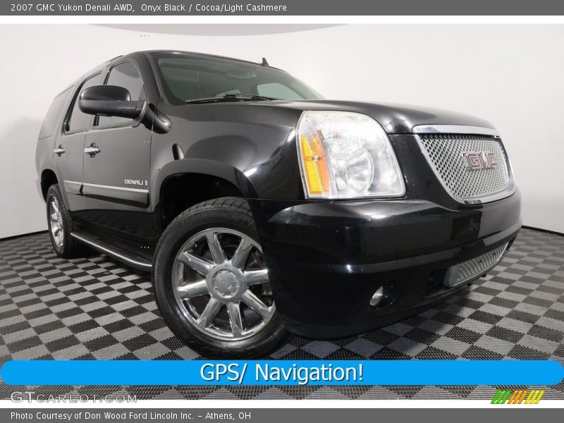 Onyx Black / Cocoa/Light Cashmere 2007 GMC Yukon Denali AWD