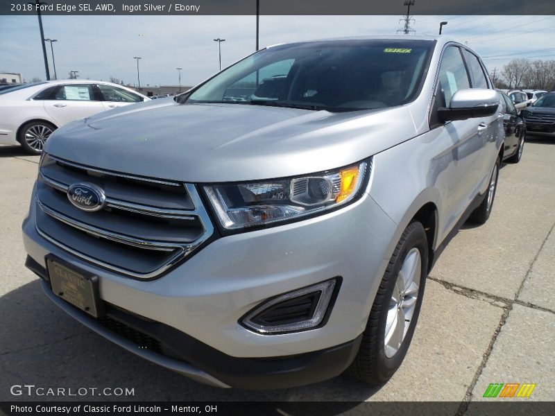 Ingot Silver / Ebony 2018 Ford Edge SEL AWD