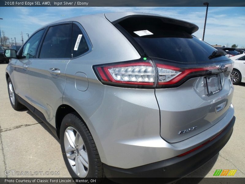Ingot Silver / Ebony 2018 Ford Edge SEL AWD