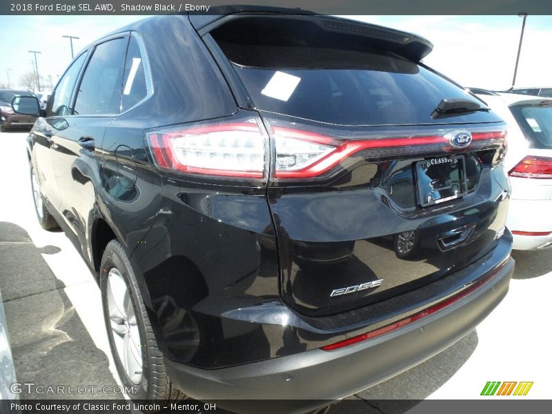 Shadow Black / Ebony 2018 Ford Edge SEL AWD
