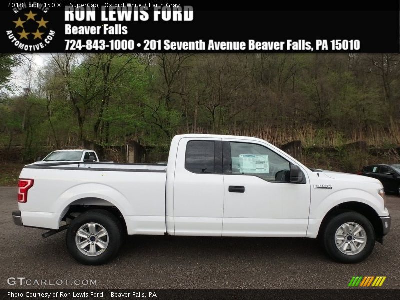 Oxford White / Earth Gray 2018 Ford F150 XLT SuperCab