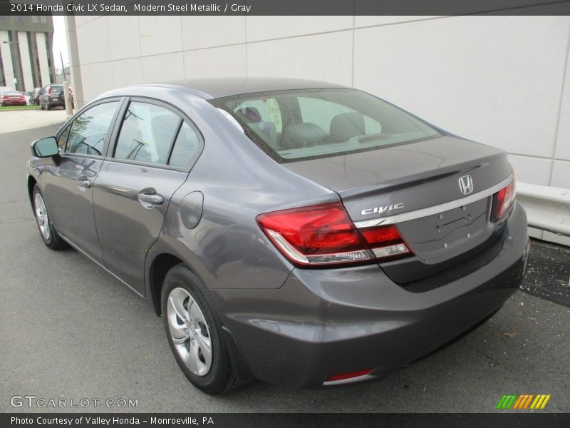 Modern Steel Metallic / Gray 2014 Honda Civic LX Sedan