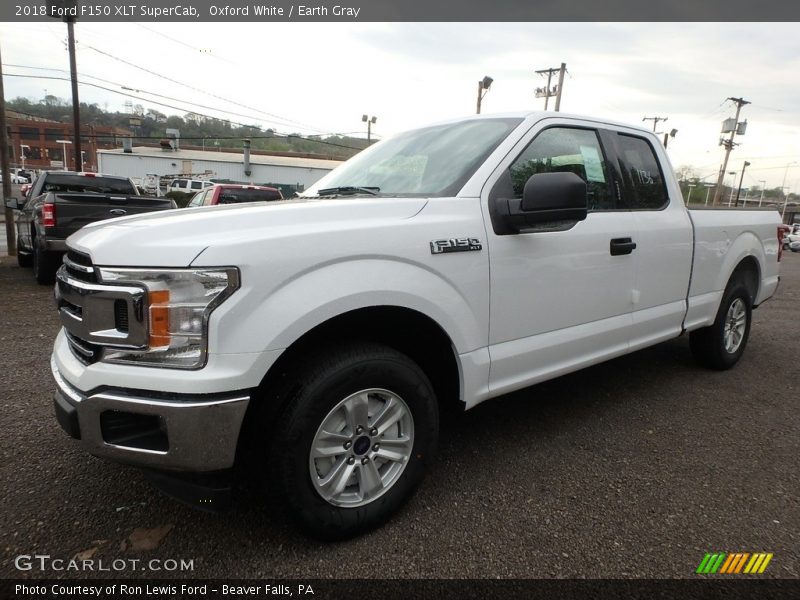 Oxford White / Earth Gray 2018 Ford F150 XLT SuperCab
