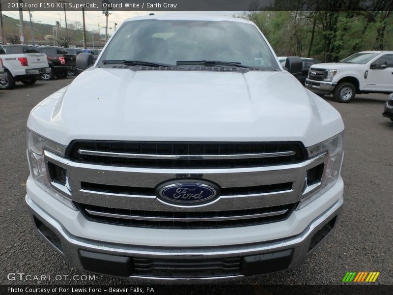 Oxford White / Earth Gray 2018 Ford F150 XLT SuperCab