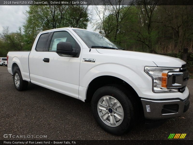 Oxford White / Earth Gray 2018 Ford F150 XLT SuperCab