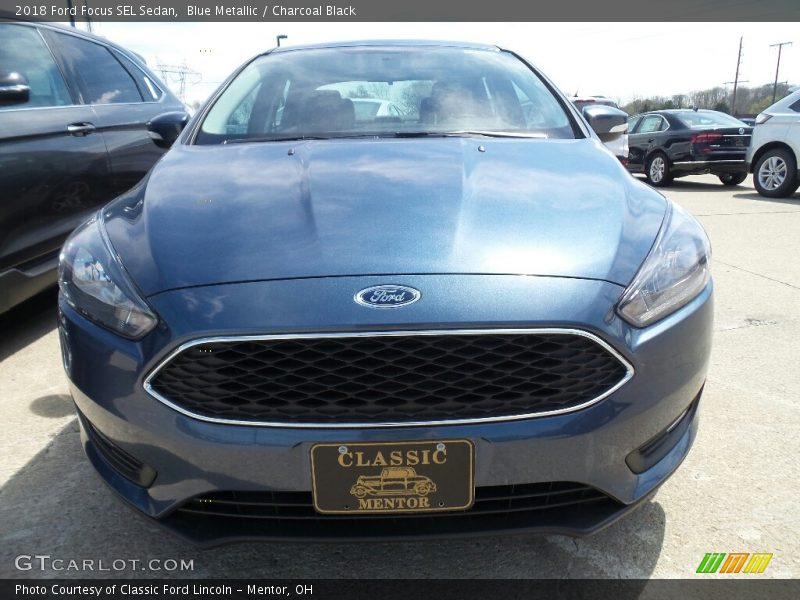 Blue Metallic / Charcoal Black 2018 Ford Focus SEL Sedan