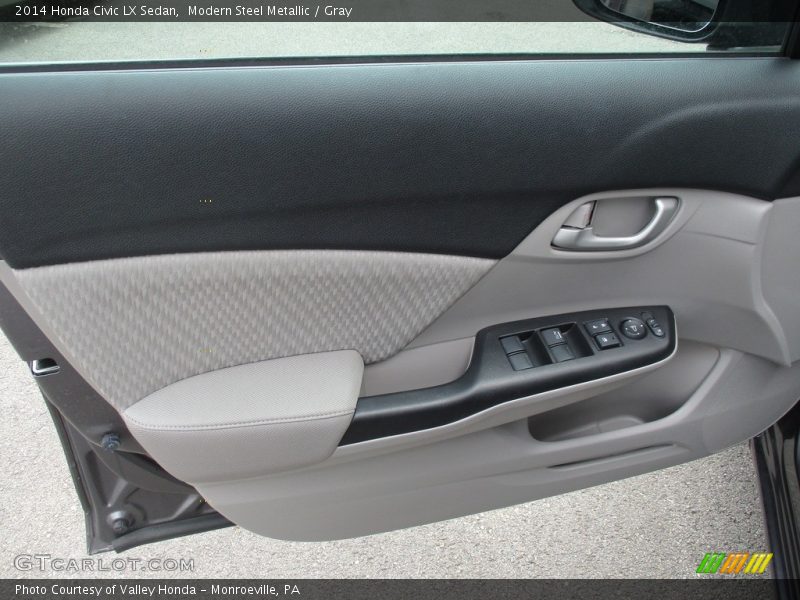Modern Steel Metallic / Gray 2014 Honda Civic LX Sedan