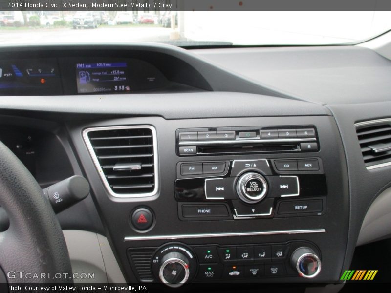 Modern Steel Metallic / Gray 2014 Honda Civic LX Sedan