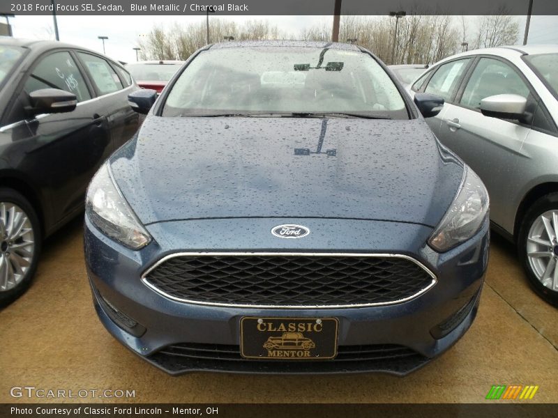 Blue Metallic / Charcoal Black 2018 Ford Focus SEL Sedan