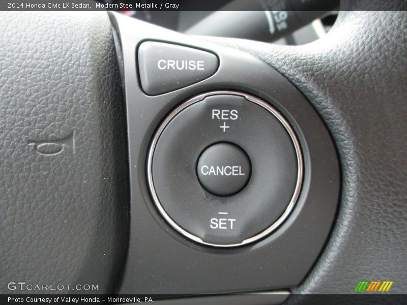 Modern Steel Metallic / Gray 2014 Honda Civic LX Sedan