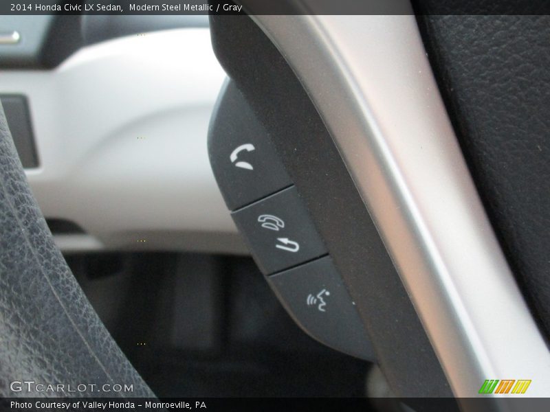 Modern Steel Metallic / Gray 2014 Honda Civic LX Sedan