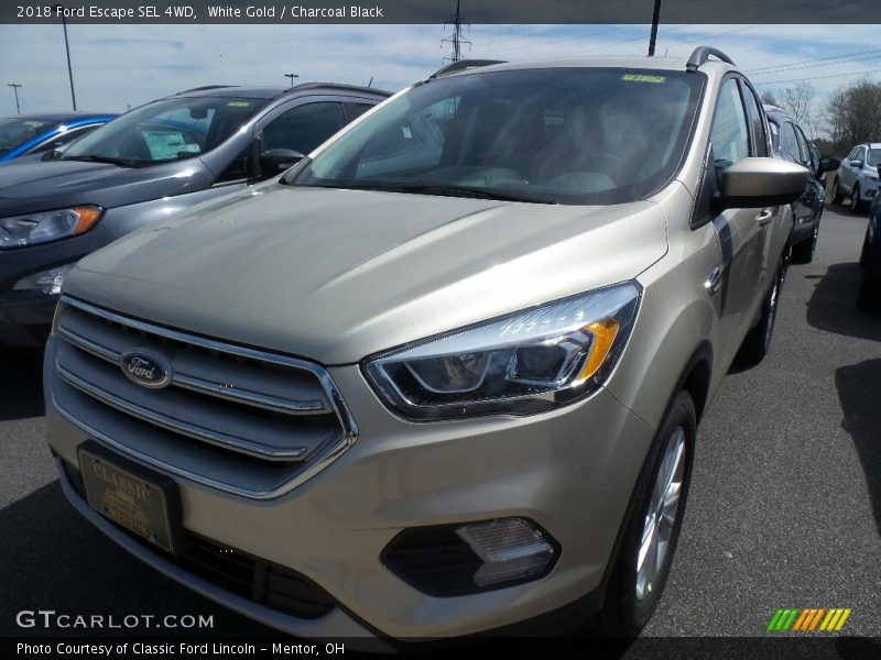 White Gold / Charcoal Black 2018 Ford Escape SEL 4WD