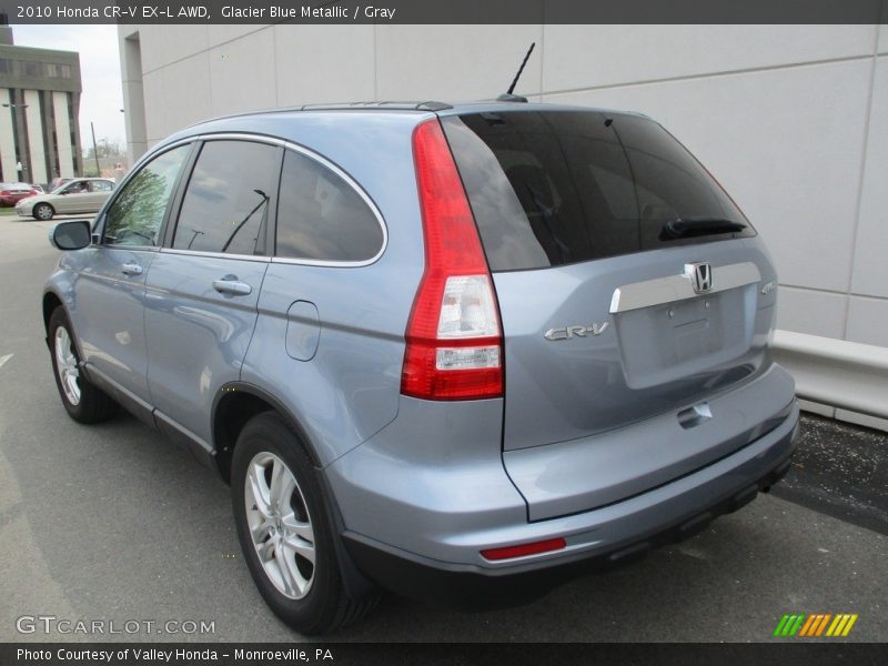 Glacier Blue Metallic / Gray 2010 Honda CR-V EX-L AWD