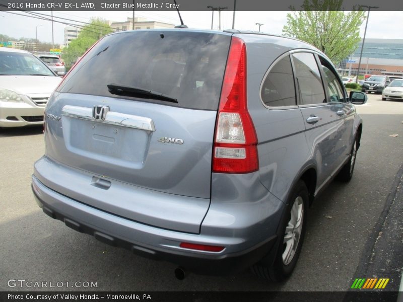 Glacier Blue Metallic / Gray 2010 Honda CR-V EX-L AWD