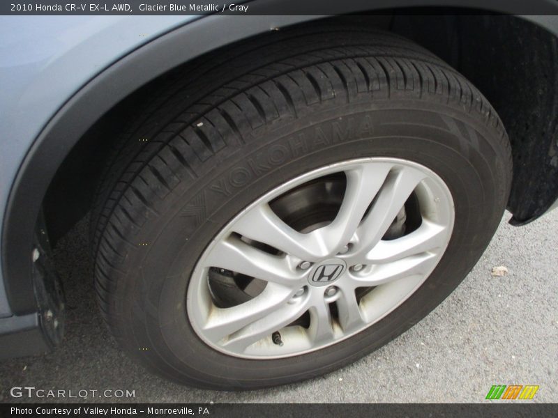 Glacier Blue Metallic / Gray 2010 Honda CR-V EX-L AWD