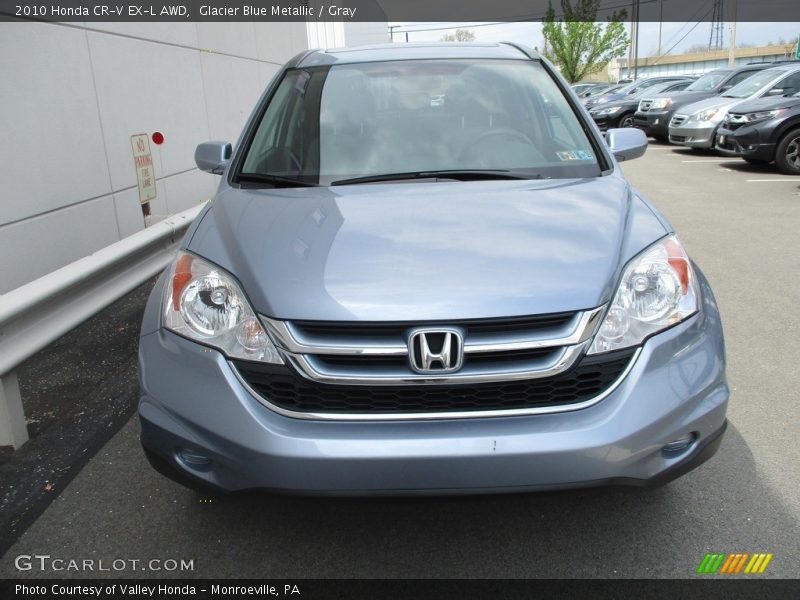 Glacier Blue Metallic / Gray 2010 Honda CR-V EX-L AWD