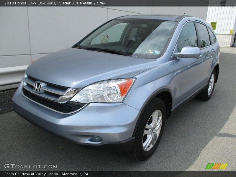 Glacier Blue Metallic / Gray 2010 Honda CR-V EX-L AWD