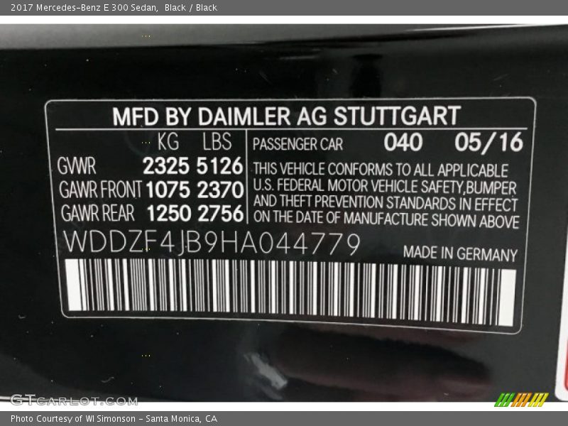 Black / Black 2017 Mercedes-Benz E 300 Sedan