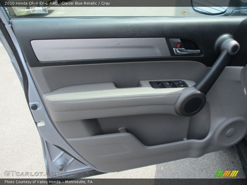Glacier Blue Metallic / Gray 2010 Honda CR-V EX-L AWD