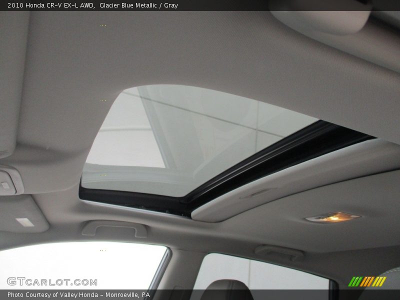 Glacier Blue Metallic / Gray 2010 Honda CR-V EX-L AWD