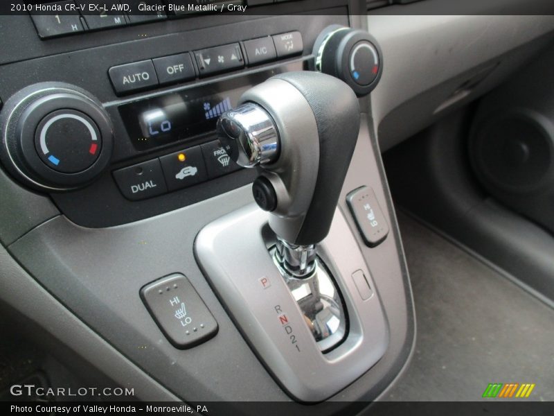 Glacier Blue Metallic / Gray 2010 Honda CR-V EX-L AWD