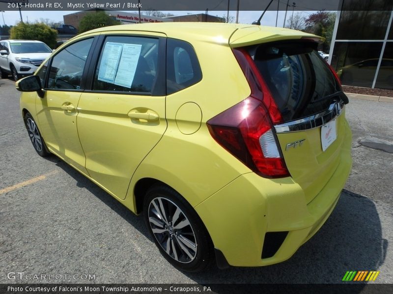 Mystic Yellow Pearl / Black 2015 Honda Fit EX