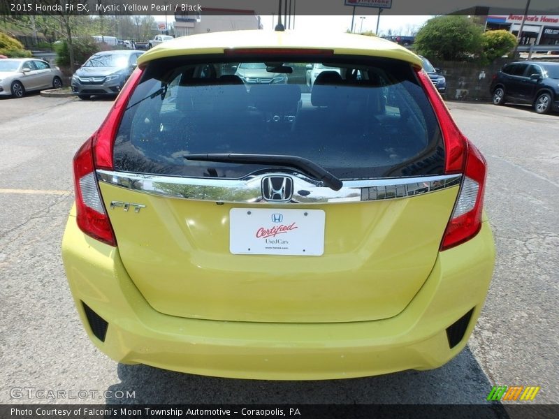 Mystic Yellow Pearl / Black 2015 Honda Fit EX