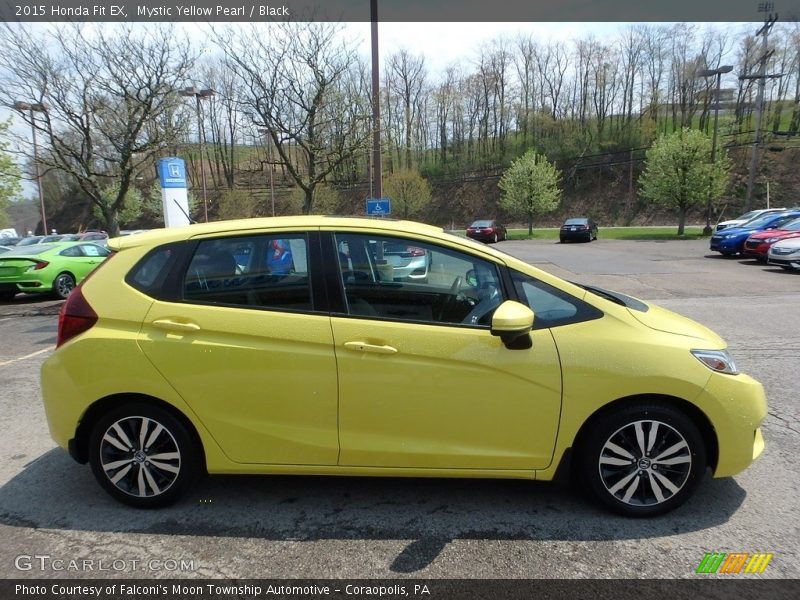 Mystic Yellow Pearl / Black 2015 Honda Fit EX