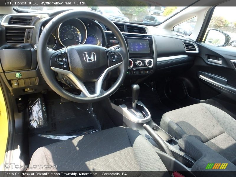 Mystic Yellow Pearl / Black 2015 Honda Fit EX