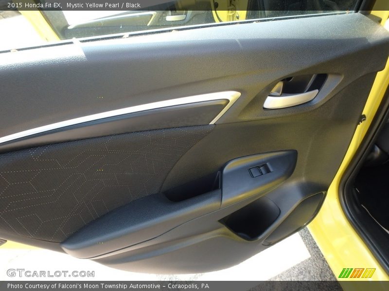 Mystic Yellow Pearl / Black 2015 Honda Fit EX