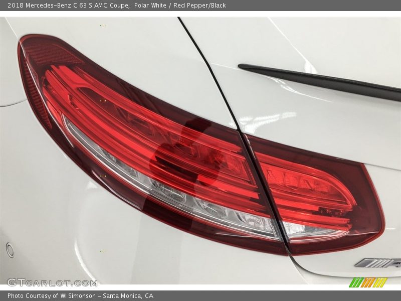 Polar White / Red Pepper/Black 2018 Mercedes-Benz C 63 S AMG Coupe