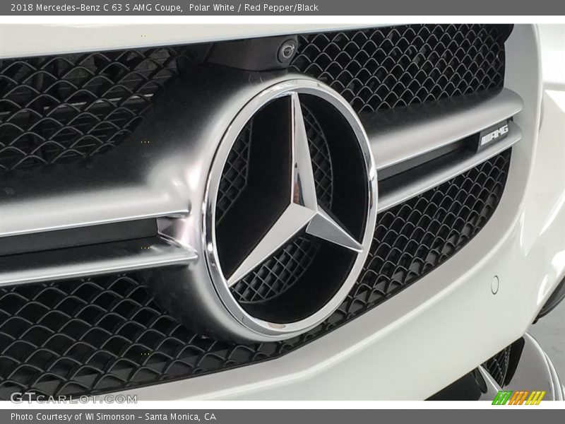 Polar White / Red Pepper/Black 2018 Mercedes-Benz C 63 S AMG Coupe