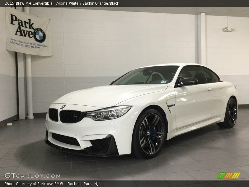 Alpine White / Sakhir Orange/Black 2015 BMW M4 Convertible