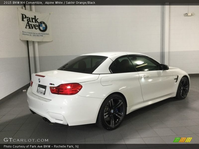 Alpine White / Sakhir Orange/Black 2015 BMW M4 Convertible