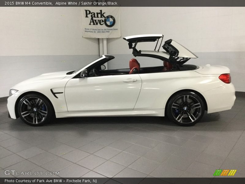 Alpine White / Sakhir Orange/Black 2015 BMW M4 Convertible