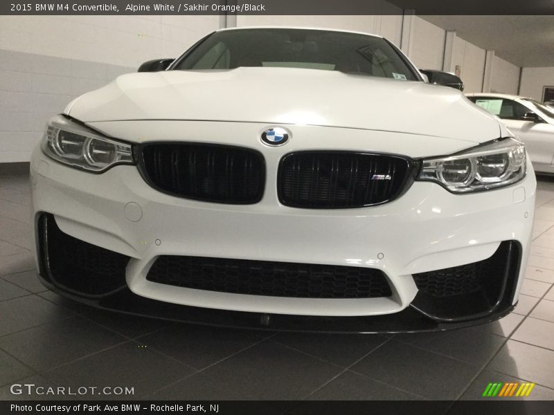 Alpine White / Sakhir Orange/Black 2015 BMW M4 Convertible